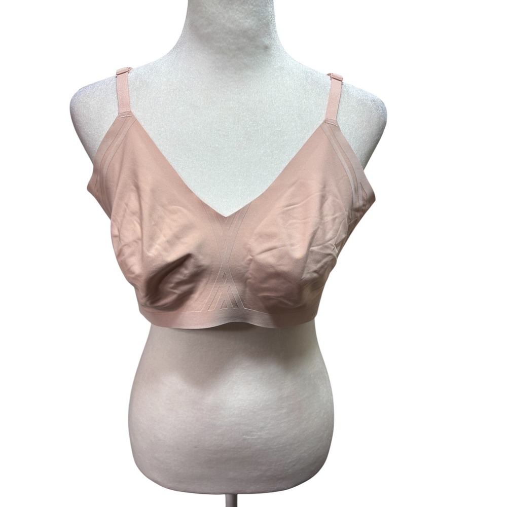 Honeylove Silhouette Bra XL Sand Blush Pink Wireless Supportive Bralette  #989